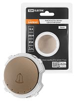 Выключатель звонка 1-кл. 16А 250В бронза, Байкал TDM | код SQ1819-0453 | TDM