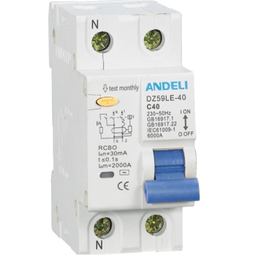 Диф. автомат DZ59LE-40 1P+N 32A 30mA х-ка С 4.5kA (ANDELI) | код ADL02-055 | ANDELI Диф. автомат DZ59LE-40 1P+N 32A 30mA х-ка С 4.5kA (ANDELI) | код ADL02-055 | ANDELI