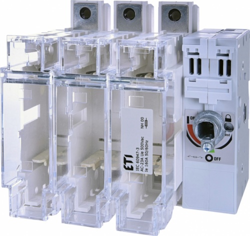 Разъединитель нагрузки под предохранители FLBS 160 3P (1-0, NH00, 160A) | код 004661801 | ETI Разъединитель нагрузки под предохранители FLBS 160 3P (1-0, NH00, 160A) | код 004661801 | ETI