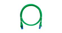 Коммутационный шнур NIKOMAX U/UTP 4 пары, Кат.6 (Класс E), 250МГц, 2хRJ45/8P8C, T568B, заливной, с защитой защелки, многожильный, BC (чистая медь), 24AWG (7х0,205мм), LSZH нг(А)-HFLTx, зеленый, 3м | код NMC-PC4UE55B-030-C-GN | NIKOMAX Серия