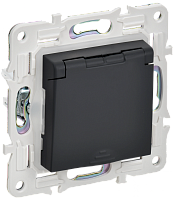 SKANDY Роз. з/к/ш кр. 16А IP44 SK-R11G граф. IEK | код SK-R16-16-44-K53 | IEK