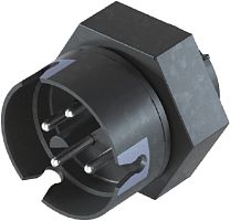 Вилочный разъем в панель М16,6, IP68(69k), 4 полюса, цвет: серый, номинальные характеристики: 250V/400V 8A, серия gesis RST MICRO | код 41.042.4041.4 | Wieland