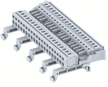Разъем на 20 полюсов штепсельного типа, монтаж на DIN-рейку TS 35, шаг 5,08 мм DPSC5.08WF-20W(G) | код 2302032000 | Elmex
