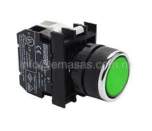 Кнопка с блоком подсветки зеленая B230DY | код B230DY | EMAS