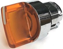 КПЕ 41РЛС желтый IP40 LAY4-BK55.BR Головка для переключателя 22 мм 3 позиции с подсветкой с возвратом металлическая | код LAY4-BK55.BR | Briswik