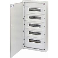 Щит металлический WRP18-5 (5х18 мод., 90мод., пластик. фальш-панель, IP30, наружн. исп.) | код 001101385 | ETI