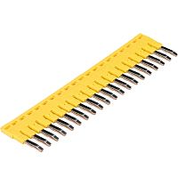 Соединительная перемычка, втычная, изолированная, 20 полюсов, для клемм 2,5 мм кв., шаг 5 мм, цвет: желтый | код Z7.280.8027.0 | Wieland