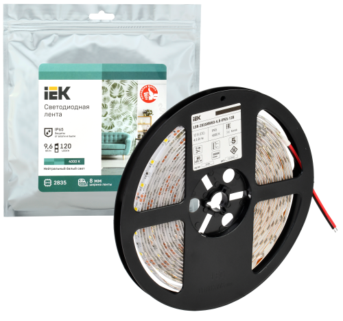 Лента светодиодная 5м LSR-2835NW60-4,8-IP65-12В | код LSR1-0-060-65-3-05 | IEK фото 2