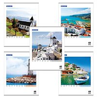 Тетрадь А5, 48 л., BRAUBERG ЭКО, клетка, обложка картон, КАНИКУЛЫ, 401819 | код 401819 | BRAUBERG