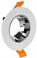 Светильник 4106 встр. поворотн. GU10 белый/хром пласт. IEK | код LT-UVB0-4106-GU10-1-K23 | IEK