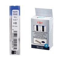 Грифели запасные 0,7 мм, HB, KOH-I-NOOR, КОМПЛЕКТ 12 шт., 4162/HB, 41620HB007PKRU | код 181000 | KOH-I-NOOR