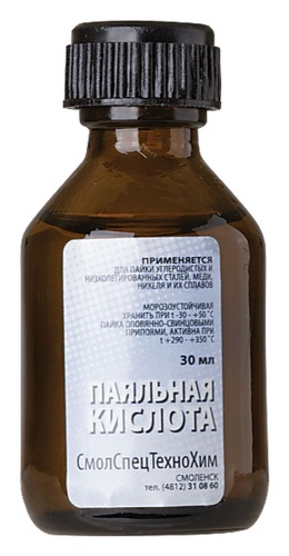 Паяльная кислота ( высокоактивный флюс на основе хлористых солей цинка ) 30 мл | код 60568 | FIT