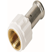 Муфта пресс 32х1'ВР переходная, ПВДФ белая | код 18PKW-3206 | Henco