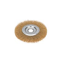 Щетка дисковая для УШМ, витая латунированная проволока, 150мм, отв. 22,23мм KRANZ | код KR-91-1232 | KRANZ