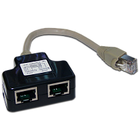 Y-адаптер, 2 компьютерных порта, экранированный | код TWT-Y-E2-E2-S | TWT