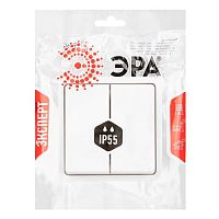 Переключатель Эксперт 11-1526-01 двойной IP55, 10АХ-250В, СУ, белый | код Б0063248 | ЭРА