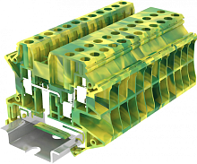 TU4-3-PE Клемма TU 3-контактная заземл., винтовая, сеч.4мм2, желто-зел., шт | код TU4-3-PE | SUPU