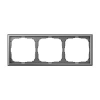 Рамка 3-м ArtGallery универс. сталь | код GAL000903 | Systeme Electric