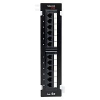 Патч-панель настенная кат.5E UTP неэкранир. 12 портов RJ45 Dual IDC TERACOM PRO | код TRP-WPP-5EUTP-12 | EKF