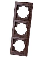 Рамка 3-х постовая вертикальная венге Лама TDM | код SQ1815-0434 | TDM