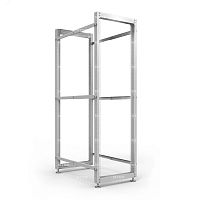 Стойка серверная OR двухрамная 24U 600-1000мм, комплект ножек, серый RAL 7035 | код NTSS-2POR24U/600-1000 | NTSS