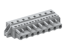 475112/010 Розетка на кабель MCS, горизонт., с крепеж.фланцем, шаг 7.5мм, 12 конт., сер., шт | код 475112/010 | SUPU