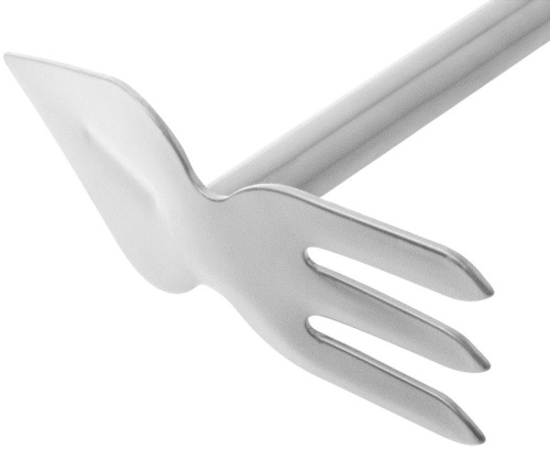 Мотыжка с ручкой МК-2(м) цельнометаллическая 3 зуба, лепесток | код 76857 | FIT фото 3