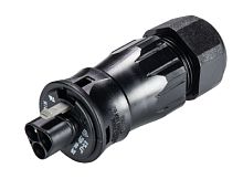 Вилочный разъем на кабель диам. 13-18 мм, IP68(69k), 3 полюса, винтовая фиксация провода, номинальные характеристики: 250/400V+РЕ, 20A, цвет: черный, серия RST Classic | код 96.032.4553.1 | Wieland