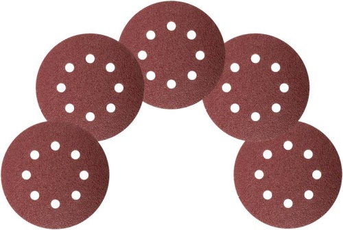 Круги шлифовальные с отверстиями (липучка), алюминий-оксидные, 125 мм, 5 шт Р 36 | код 39661 | FIT фото 5