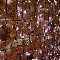 Гирлянда Светодиодный Дождь 2х1,5м, эффект мерцания, черный провод, 230 В, диоды БЕЛЫЕ | код 235-231 | NEON-NIGHT