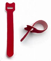 Хомут для кабеля липучка с мягкой застежкой 125x15 мм красный (10 шт.), Hyperline WASN-125-RD-10 | код 399643 | Hyperline