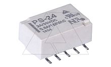 Реле PS-24, 2CO, 2A(30VDC)/0.5A(125VAC), AgPd/Au, 24VDC, SMD, для печатных плат, растр 2.54mm, IP67 | код PS24 | Forward Relay