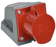 Розетка стационарная 3Р+РЕ 16А 380В IP44 | код. PSR12-016-4 | IEK