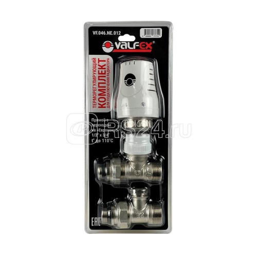 Комплект терморегулирующего оборудования для радиатора угловой 1/2дюйм (40) К | код VF.045.N.012 | VALFEX Комплект терморегулирующего оборудования для радиатора угловой 1/2дюйм (40) К | код VF.045.N.012 | VALFEX