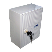 Настенный распределительный бокс, 10 плинтов, 100 пар, пластик, с замком | код TWT-DB10-10P/K | TWT