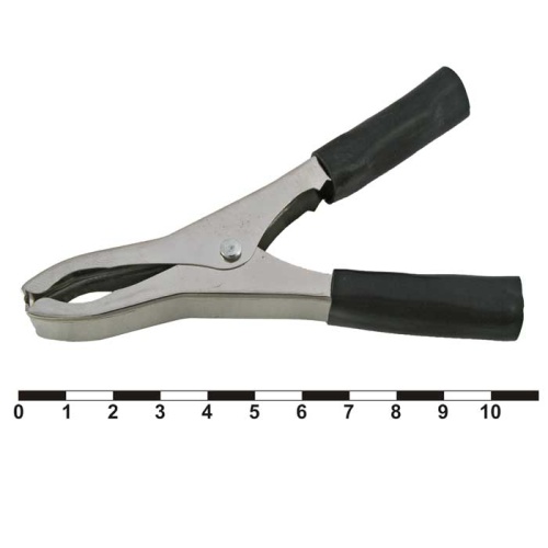 Зажим-крокодил RUICHI 8-0041 под пайку/обжим, 50 А, черный | код 76435 | Ruichi