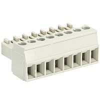 Розеточный разъем, угловой, на кабель, шаг 3,5 мм, 5 полюсов, номинальное сечение: 1,5 мм кв., винтовая фиксация провода, 250V, 8А, без маркировки, цвет: серый, серия 8513 B | код 25.640.3553.0 | Wieland