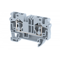 Клемма проходная пружинная 6 мм2, на 2 подключения, серая SQ6-GREY | код 2104010000 | Elmex