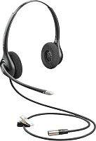 Наушники с микрофоном Plantronics HW261N-DCDUALCHANNEL черный 1.5м накладные оголовье (86872-02) | код 1862668 | PLANTRONICS