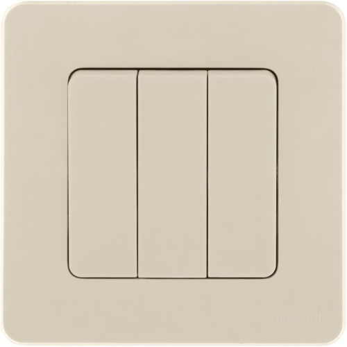 Выключатель трёхклавишный Inspiria 10АХ 250В винтовые зажимы - слоновая кость | код 673541 | Legrand фото 2