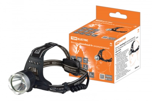 Фонарь «Налобный 9» аккумуляторный, 5Вт 1 светодиод CREE, Li-Ion 2x18650 2 Ач, TDM | код SQ0350-0048 | TDM Фонарь «Налобный 9» аккумуляторный, 5Вт 1 светодиод CREE, Li-Ion 2x18650 2 Ач, TDM | код SQ0350-0048 | TDM