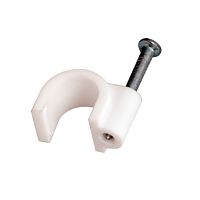 Крепеж кабеля круглый 8 мм, белый (упак. 20 шт) REXANT | код 07-4008-20 | REXANT