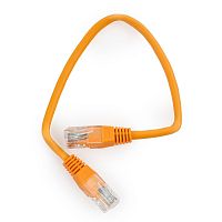 Патч-корд UTP Cablexpert PP12-0.25M/O кат.5e, 0.25м, литой, многожильный (оранжевый) | код PP12-0.25M/O | Cablexpert