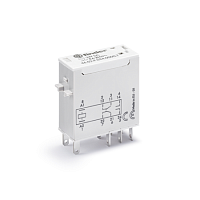 Миниатюрное промышленное электромеханическое реле, монтаж в розетку или наконечники Faston (2.5х0.5мм), 2СO 8A, контакты AgNi, катушка 110В AC, влагозащита RTII, опции: нет, специальная версия для Ж/Д-транспорта | код 465281100000T | FINDER