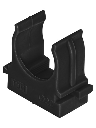 Крепеж-клипса для трубы 20 мм для прямого монтажа (100 шт.) черная TDM | код SQ0405-8112 | TDM Крепеж-клипса для трубы 20 мм для прямого монтажа (100 шт.) черная TDM | код SQ0405-8112 | TDM