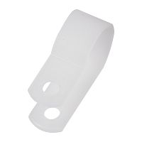 Кабельная скоба под винт REXANT 16 мм, белая, упаковка 50 шт. | код 07-4416 | REXANT