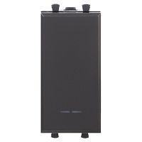 Кнопка модульная, Avanti, Черный матовый, 1 модуль | код 4412151 | DKC