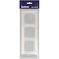 Рамка для розеток и выключателей Intro Accent 6-503-06 на 3 поста, СУ, перламутр | код Б0063789 | ЭРА