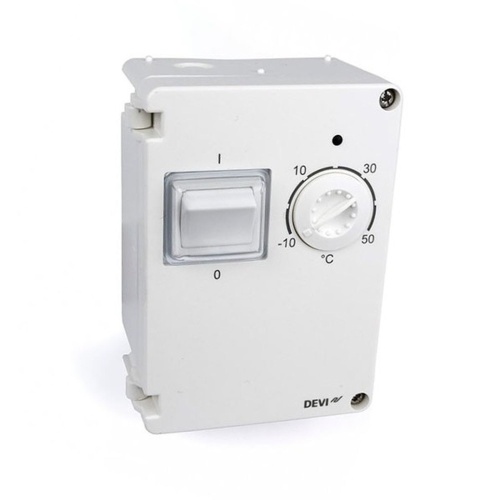 Терморегулятор reg D-610 (-10град.C-+50град.C) накладной с датчиком на проводе IP44 10А | код 140F1080 | DEVI