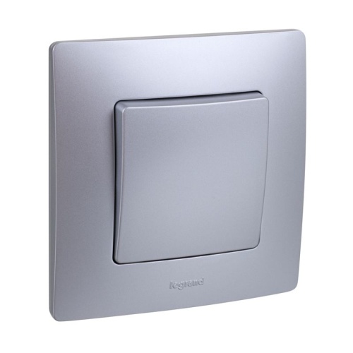 Переключатель перекрёстный одноклавишный Etika 10АХ 250В винтовые зажимы - алюминий | код 672449 | Legrand фото 2